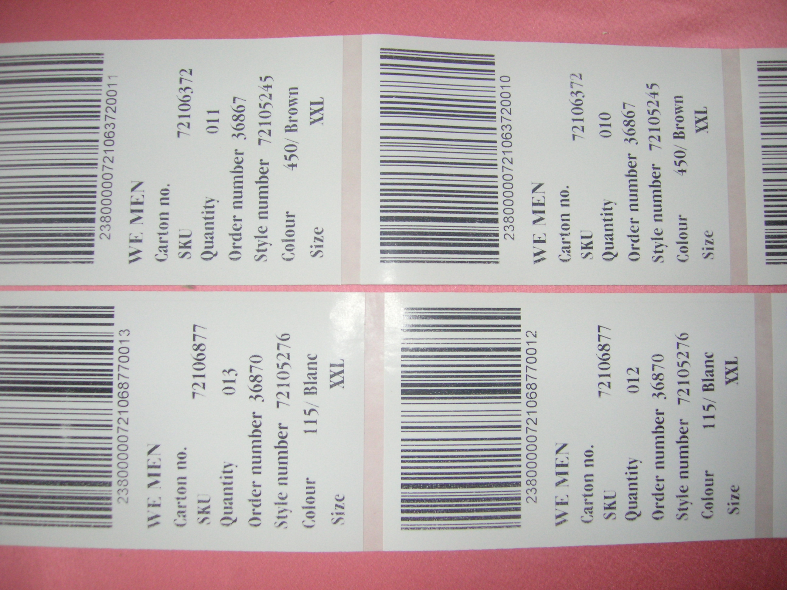 Sequential Number Sticker