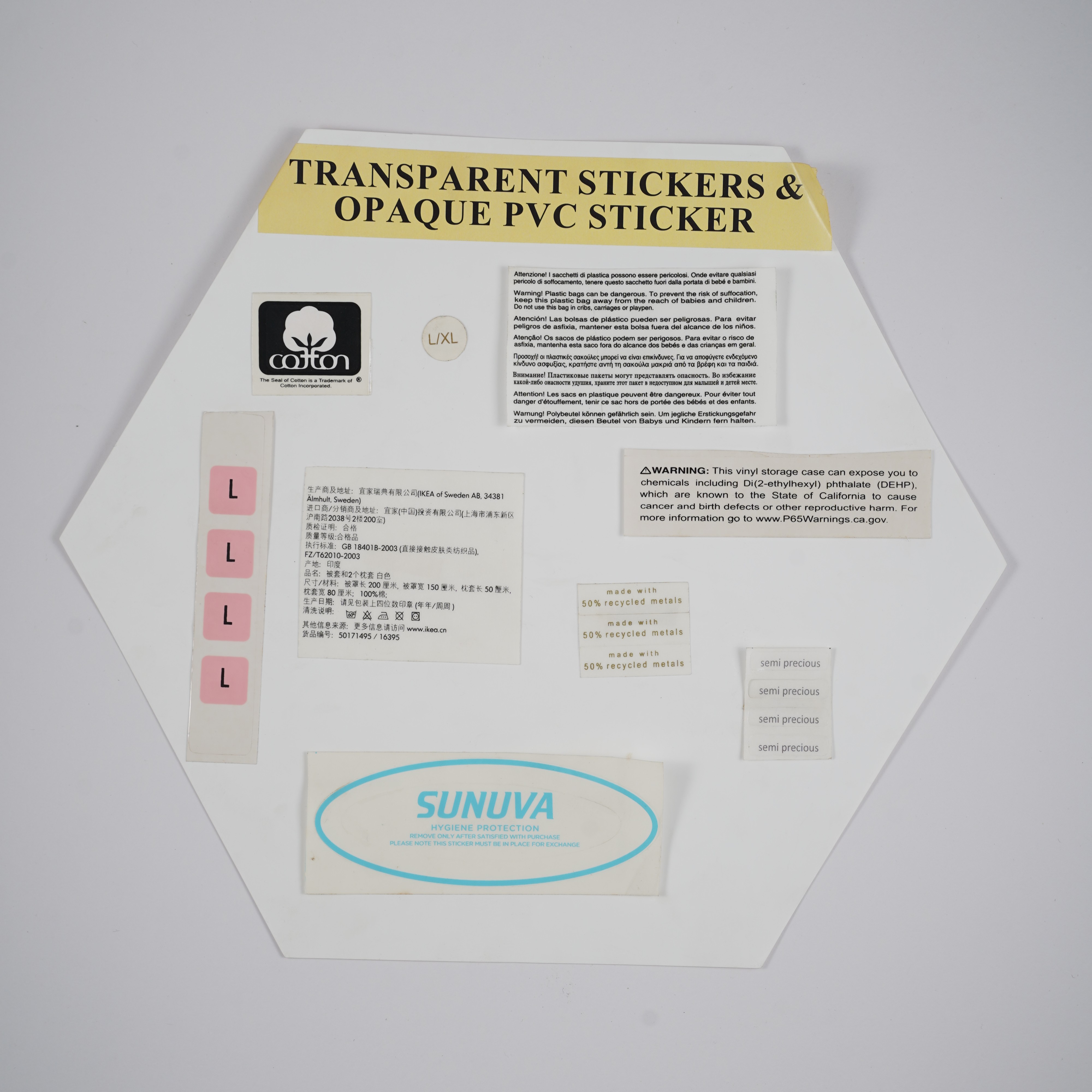 Name Labels In Transparent Stickers