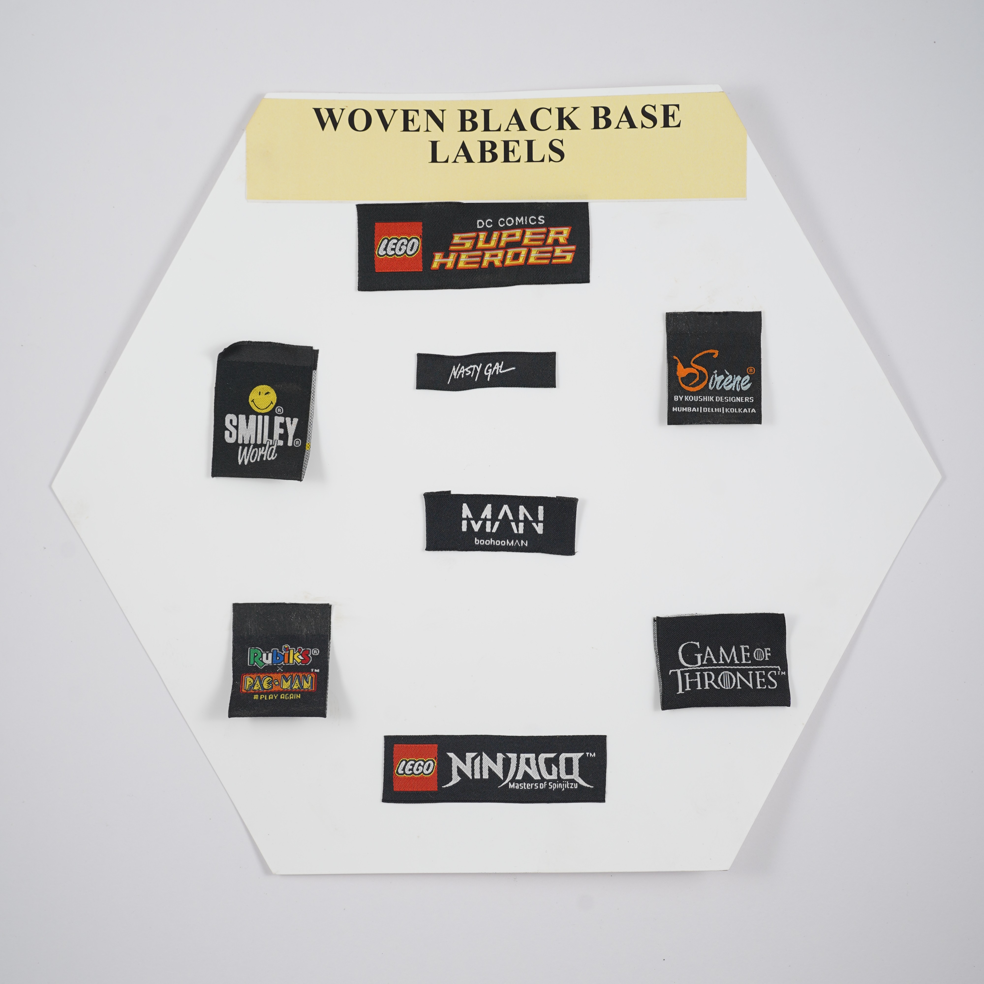 Taffeta Damask Satin Woven Labels